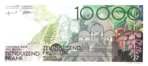 Belgian 10000 Franc Banknote (King Baudouin And Queen Fabiola) Obverse Issued 1992 accepted for exchange