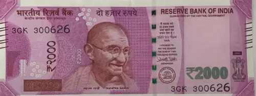 2000 Indian Rupee Banknote First Issued 2016 Front Accepted For Exchange