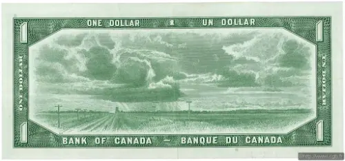 1 Canadian Dollar Bill Banknote Front Issued 1954 Accepted For Exchange