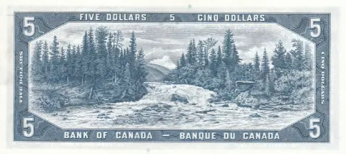 Canadian 5 Dollar Bill Banknote Front Issued 1954 Accepted For Exchange