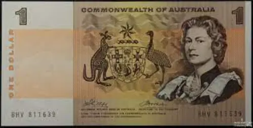 Australian 1 dollar Commonwealth of Australia banknote obverse accepted for exchange