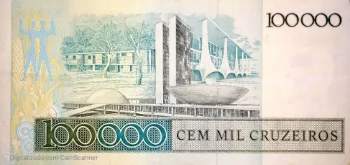 100 Brazilian Cruzados Banknote First Issued 1986 Front Accepted For Exchange