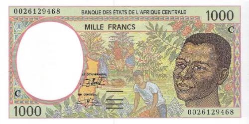 1000 Francs Banknote Central African CFA (1993-2002 issue) First Issued 1993 Front Accepted For Exchange