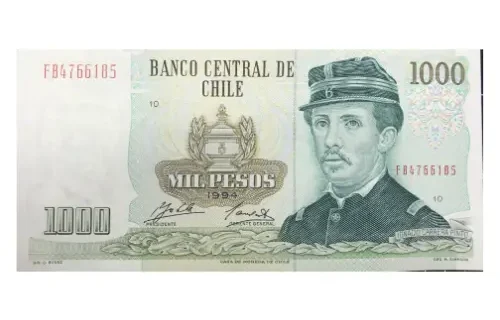 1000 Chilean Peso Banknote (type 1978-2009) First Issued 1978 Front Accepted For Exchange