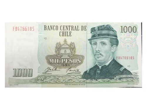 1000 Chilean Peso Banknote (type 1978-2009) First Issued 1978 Front Accepted For Exchange