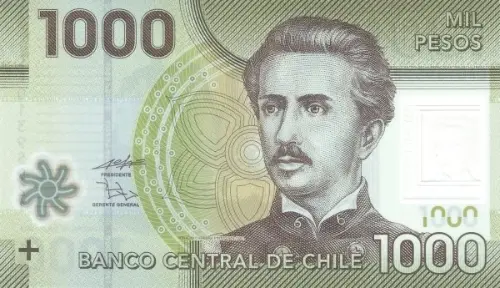 1000 Chilean Peso Banknote First Issued 2010 Front Accepted For Exchange