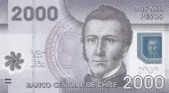 2000 Chilean Peso Banknote First Issued 2009 Front Accepted For Exchange