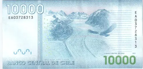 10000 Chilean Peso Banknote First Issued 2009 Front Accepted For Exchange