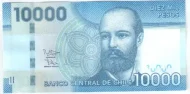 10000 Chilean Peso Banknote First Issued 2009 Front Accepted For Exchange