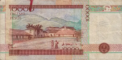 10000 Colombian Pesos Banknote (Policarpa Salavarrieta) First Issued 1995 Front Accepted For Exchange