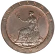 British cartwheel penny Obverse Issued 1797 Accepted for exchange