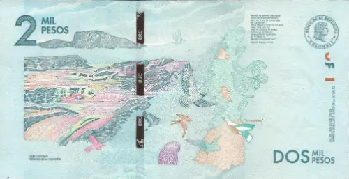 2000 Colombian Pesos banknote (Débora Arango Pérez) First Issued 2015 Front Accepted For Exchange