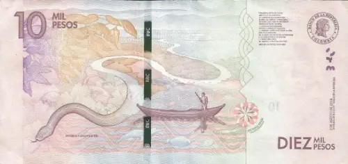 10000 Colombian Pesos banknote (Virginia Gutiérrez de Pineda) First Issued 2015 Front Accepted For Exchange