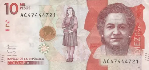 10000 Colombian Pesos banknote (Virginia Gutiérrez de Pineda) First Issued 2015 Front Accepted For Exchange