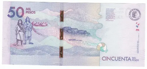 50000 Colombian Pesos banknote (Gabriel García Márquez) First Issued 2015 Front Accepted For Exchange