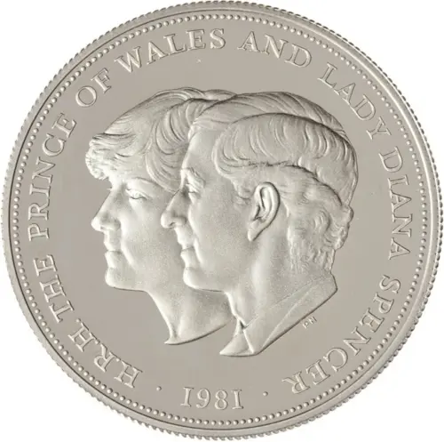 British  Royal Wedding Crown Charles and Diana 1981 Obverse accepted for exchange