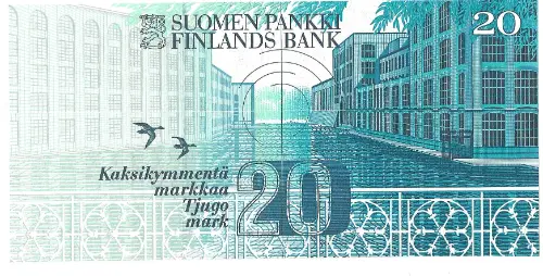 20 Finnish Markka Banknote First Issued 1993 Front Accepted For Exchange
