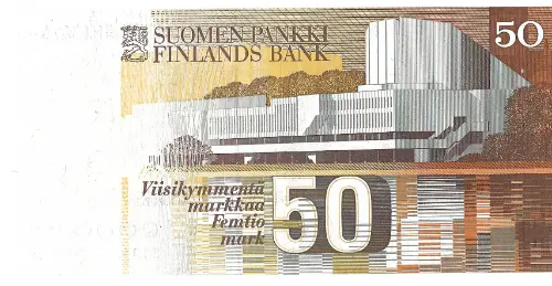 50 Finnish Markka Banknote First Issued 1986 Front Accepted For Exchange