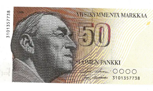 50 Finnish Markka Banknote First Issued 1986 Front Accepted For Exchange