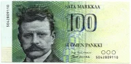 100 Finnish Markka Banknote First Issued 1986 Front Accepted For Exchange