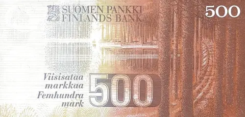 500 Finnish Markka Banknote First Issued 1986 Front Accepted For Exchange
