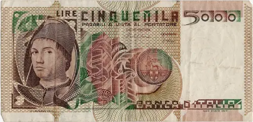5000 Italian Lire (da Messina) Banknote First Issued 1979 Front Accepted For Exchange