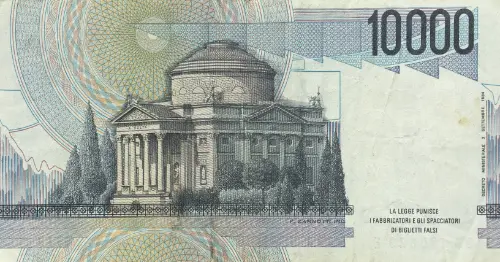 10000 Italian Lire (Alessandro Volta) Banknote First Issued 1984 Front Accepted For Exchange