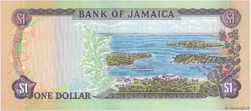 1 Jamaican Dollar Banknote (Sir Alexander Bustamante) First Issued 1970 Front Accepted For Exchange