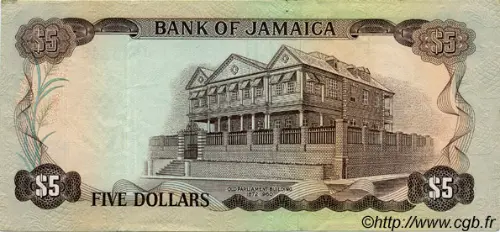 5 Jamaican Dollar Banknote (Norman Manley) First Issued 1970 Front Accepted For Exchange