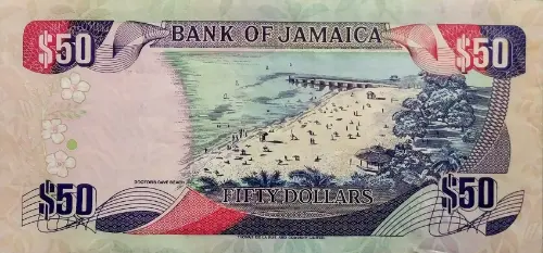 50 Jamaican Dollar Banknote (Samuel Sharpe) First Issued 1988 Front Accepted For Exchange