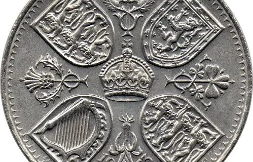 British Five Shillings Coronation Crown (1953) Obverse Accepted For Exchange