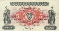 Northern Ireland 5 Pound Bank of Ireland Banknote Front Issued 1940