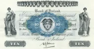 Northern Ireland 10 Pound Bank of Ireland Banknote Front Issued 1940