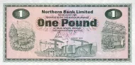Northern Ireland 1 Pound Northern Bank Banknote Front Issued 1978 Accepted For Exchange
