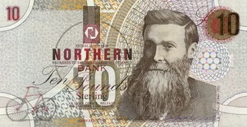 Northern Ireland 10 Pound Northern Bank Banknote Front Issued 1997
