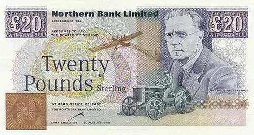 Northern Ireland 20 Pound Northern Bank Banknote Front Issued 1996
