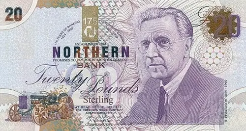 Northern Ireland 20 Pound Northern Bank Banknote Front Issued 1999
