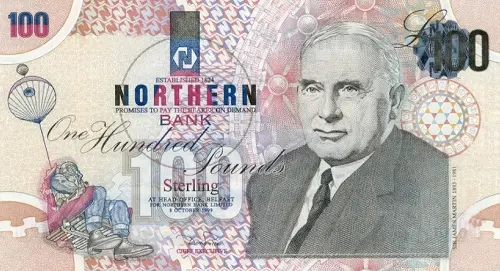 Northern Ireland 50 Pound Northern Bank Banknote Front Issued 1999