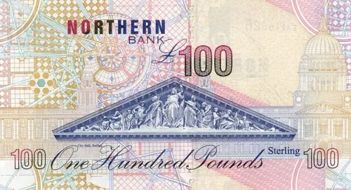 Northern Ireland 100 Pound Northern Bank Banknote Front Issued 1999
