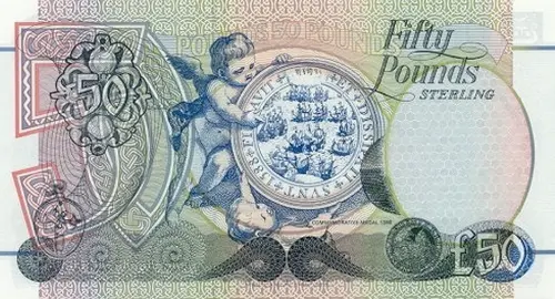 Northern Ireland 50 Pound First Trust Bank Banknote Front Issued 1994 Accepted For Exchange