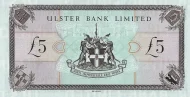 Northern Ireland 5 Pound Ulster Bank Banknote Front Issued 2001 Accepted For Exchange