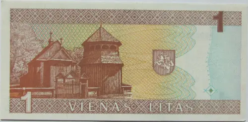 1 Lithuanian Litas Banknote Issued 1994 Front Accepted For Exchange