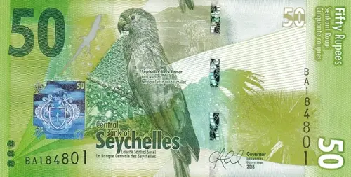 50 Seychelles Rupees Banknote First Issued 2016 Front Accepted For Exchange