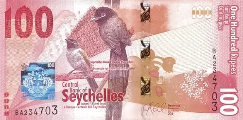 100 Seychelles Rupees Banknote First Issued 2016 Front Accepted For Exchange
