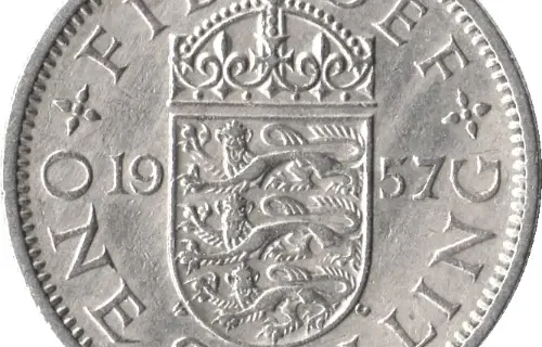 British Pre-Decimal One Shilling Coin Obverse Side Accepted For Exchange