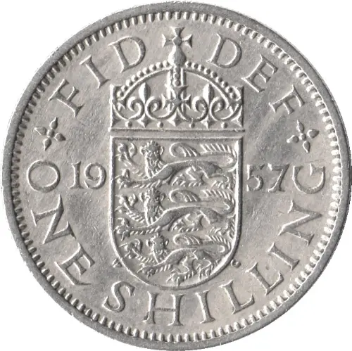 British Pre-Decimal One Shilling Coin Obverse Side Accepted For Exchange