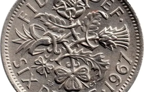British Pre-Decimal Sixpence Front Side Accepted For Exchange