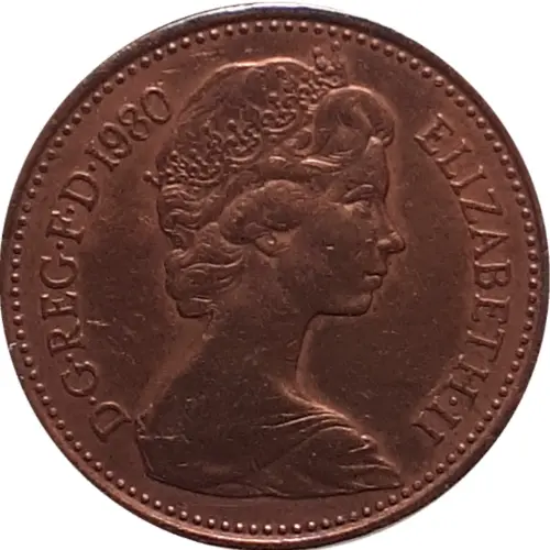 British 1 New Penny Coin Obverse 1971 Accepted For Exchange