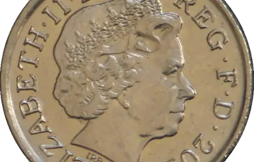 British 5 Pence Coin Obverse 1992 Accepted For Exchange