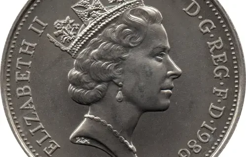 British 10 pence Coin Obverse 1992 Accepted For Exchange